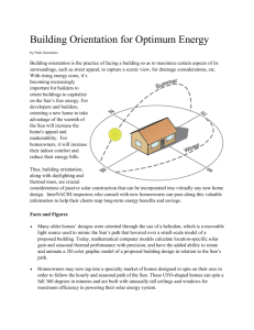 Building Orientation for Optimum Energy