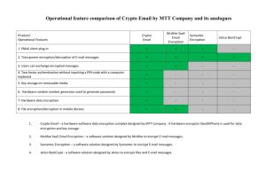 Comparison Crypto Email and its analogues
