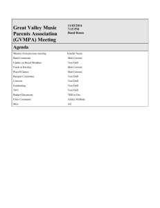 Nov 3, 2014 - Great Valley Music Parents Association