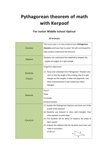 Pythagorean theorem of math with Kerpoof
