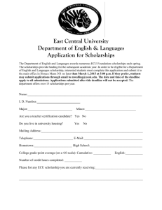 Application - East Central University