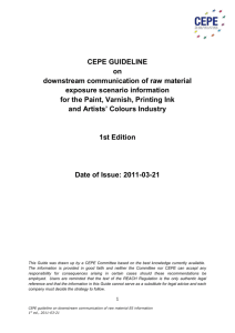 CEPE GUIDELINE on downstream communication of raw material