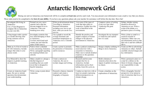 Antarctica Homework Grid