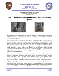 LPHS Burglers Apprehended