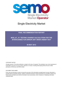 Modification proposal - Single Electricity Market Operator