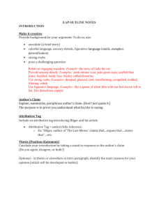 EAP OUTLINE NOTES INTRODUCTION Make it creative Provide