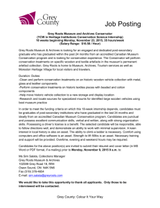 Page October 2015 Job Posting Grey Roots Museum and Archives
