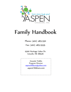 2015 Parent Handbook - Aspen Child Development Center