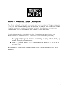 Antibiotic Action: Further Information and Registration Form