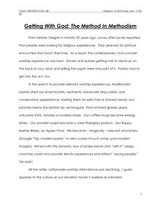 Getting with God-The Method in Methodism