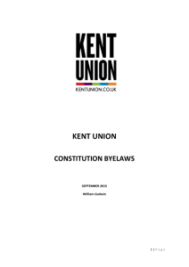 Bye Laws - Kent Union
