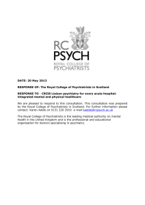 DATE: 20 May 2013 RESPONSE OF: The Royal College of