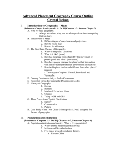 Advanced Placement Geography Course Outline Crystal Nelson