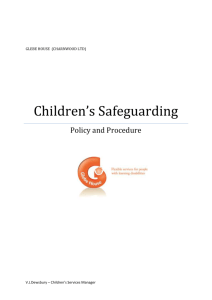 SAFEGUARDING POLICY AND PROCEDURE May