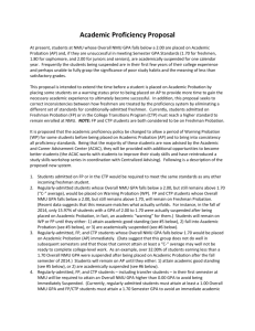 AAPC Proposal -- Academic Proficiencies