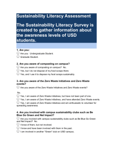 Sustainability Literacy Assessment