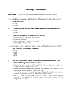 MED- Psych General Knowledge Questionnaire