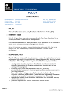 Career Advice policy 2015