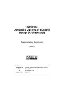 Advanced Diploma of Building Design (Architectural) * 22268VIC
