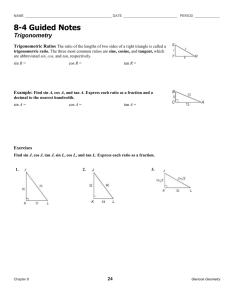 Trig Guided Notes