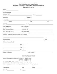 Registration Form - Our Lady Queen of Peace