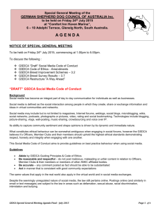 GSDCA Special General Meeting Agenda July