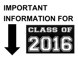 Class of 2016 - Info for the Wall