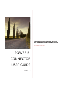 POWER BI ConnecTor user Guide