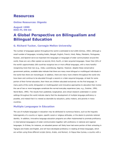 A Global Perspective on Bilingualism and Bilingual Education