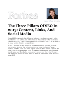 The Three Pillars Of SEO In 2013: Content, Links, And Social Media