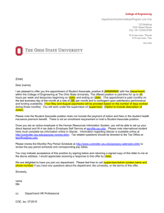 Student Assoc Offer Letter - College of Engineering Business