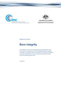 Background review: Bore integrity