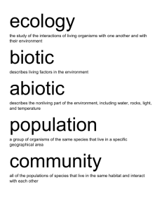 ecology the study of the interactions of living organisms with one