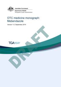 OTC medicine monograph: Mebendazole
