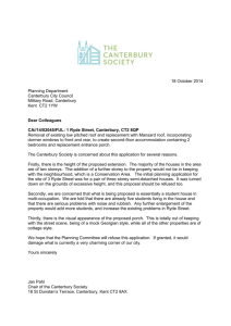 18 October 2014 Planning Department Canterbury City Council