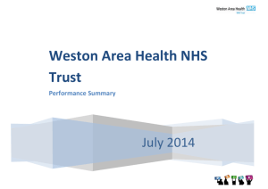Trust Nursing Scorecard - Weston Area Health NHS Trust