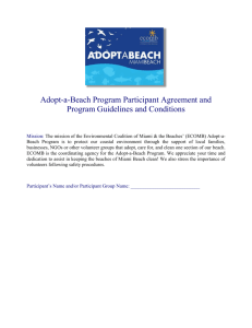 Adopt-a-Beach Agreement