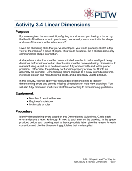 Activity 3.4 Linear Dimensions