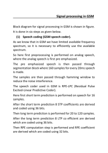 Signal processing in GSM
