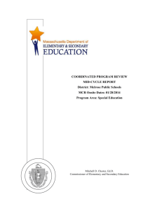Melrose Public Schools Mid-cycle Report 2014