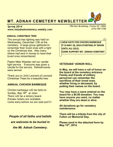 Spring 2014 Newsletter - Mt. Adnah Cemetery
