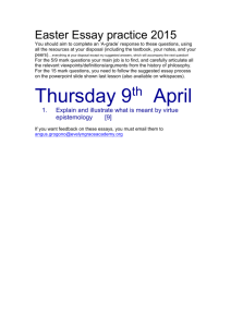 Thursday 9th April - EGAPhilosophy