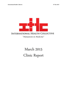 Clinic Report #9 03/07/2015 - International Health Collective