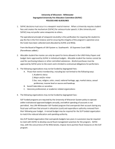 SUFAC Policies & Guidelines - University of Wisconsin Whitewater