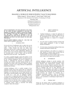 Artificial Intelligence - Academic Science,International Journal of