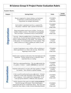 Poster Rubric