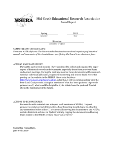 Mid-South Educational Research Association Board Report Spring