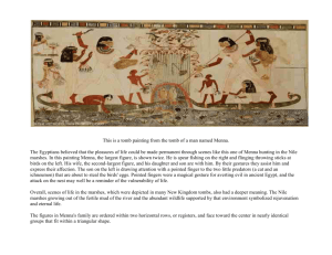 This is a tomb painting from the tomb of a man named Menna. The