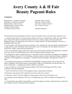 Beauty Pageant Rules