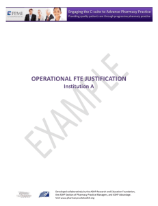 Business Case - Pediatric Operational FTE
